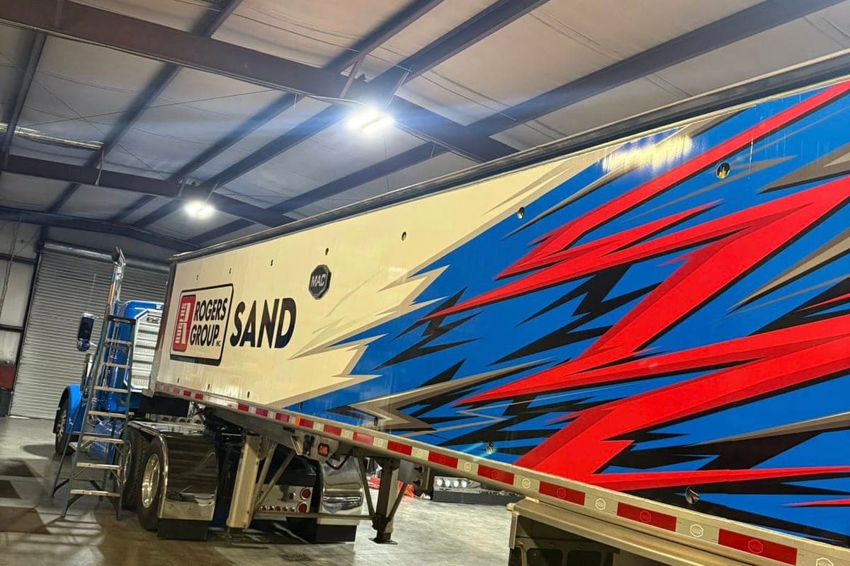 Rogers Group Sand Trailer Wrap