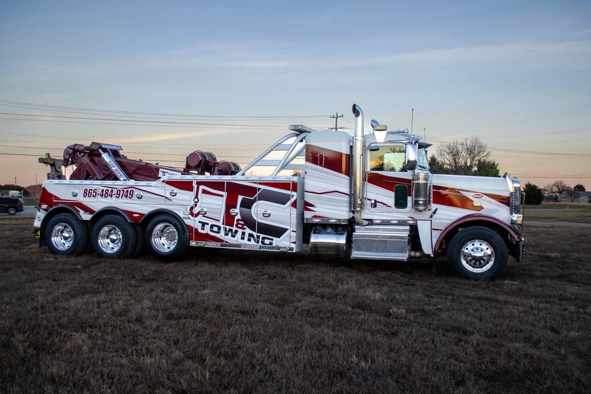 T&C Towing Truck Wrap Side